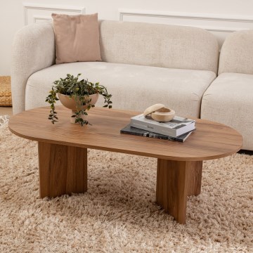 Kafijas galdiņš OVAL 60x120 cm brūna