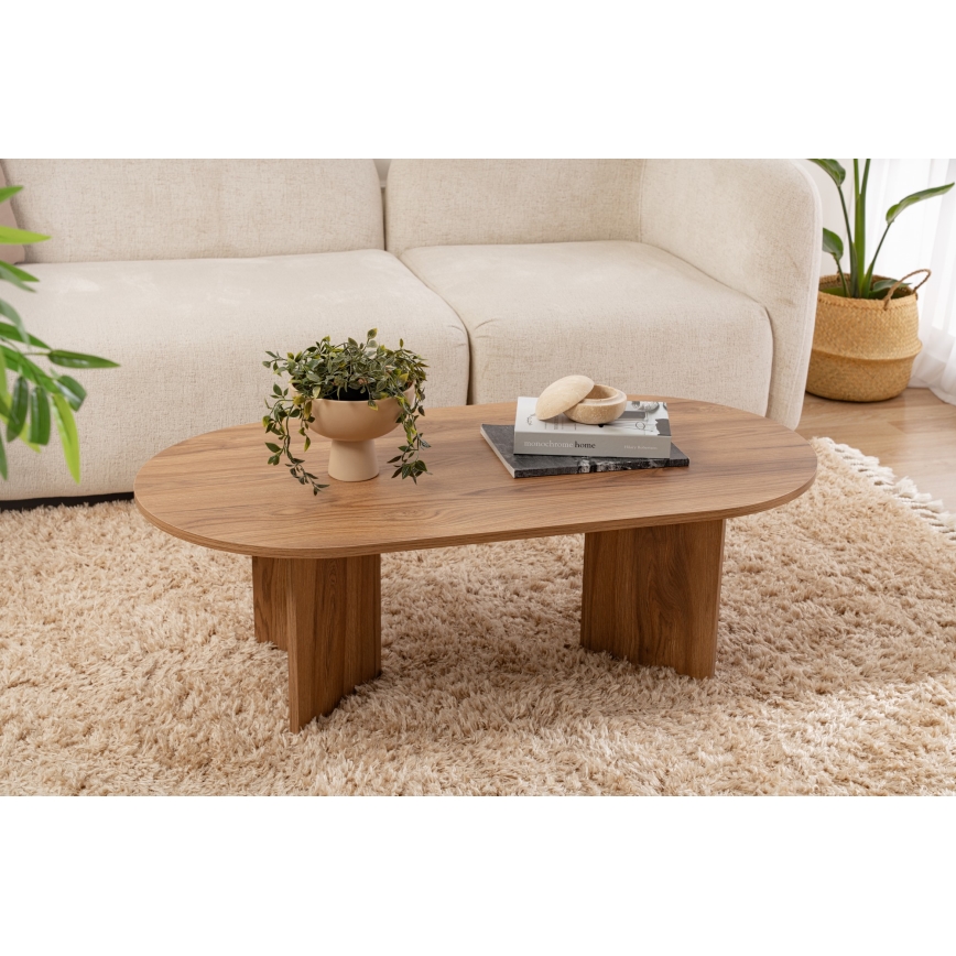 Kafijas galdiņš OVAL 60x120 cm brūna