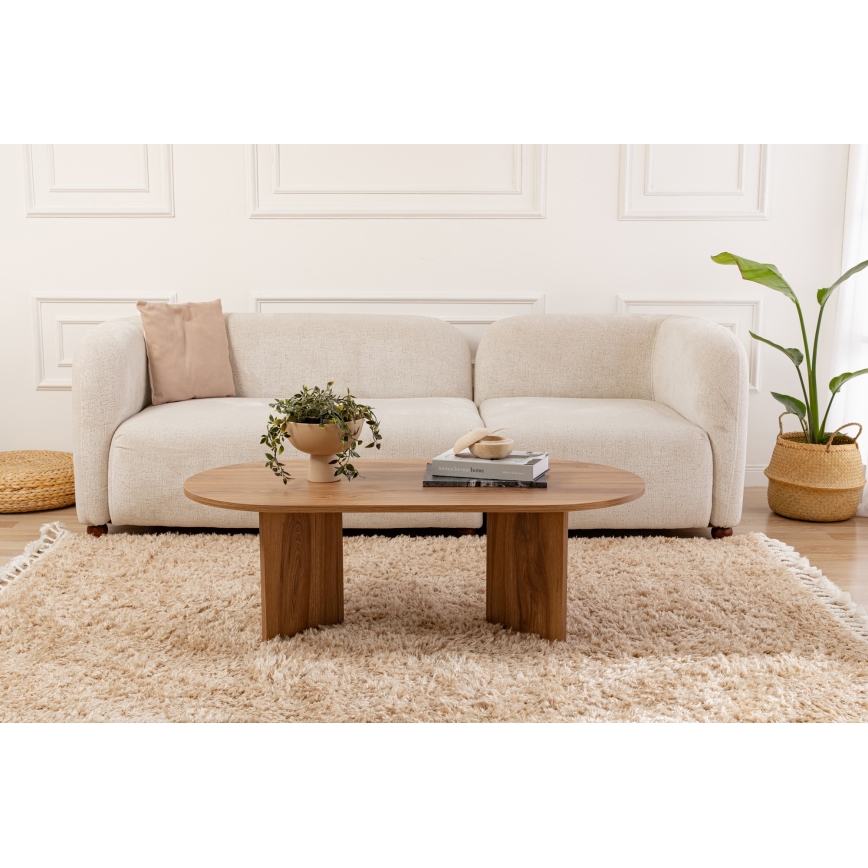 Kafijas galdiņš OVAL 60x120 cm brūna