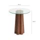 Kafijas galdiņš PIANETA 50x45 cm priede/caurspīdīga
