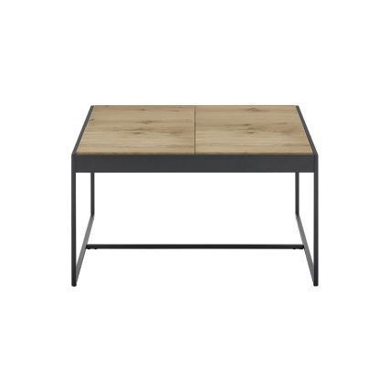 Kafijas galdiņš PULSE 83x83 cm ozols/melns