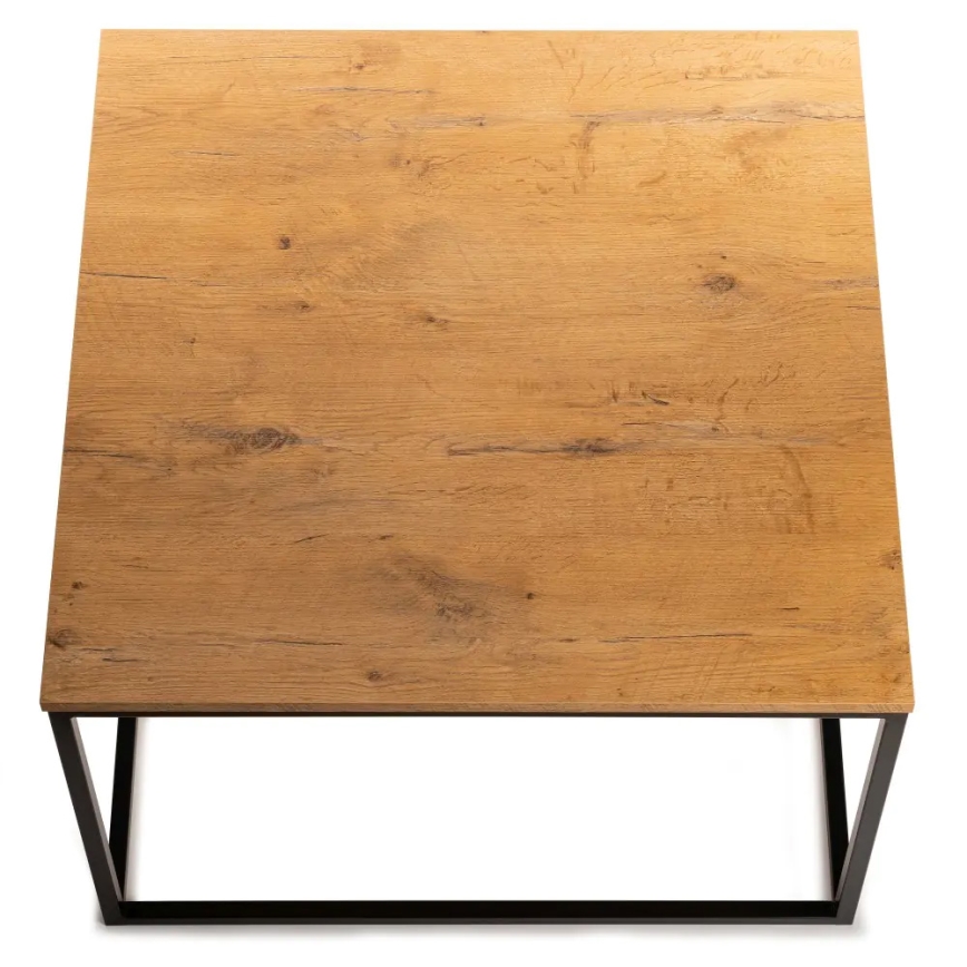 Kafijas galdiņš QUAD 50x80 cm melns/brūns