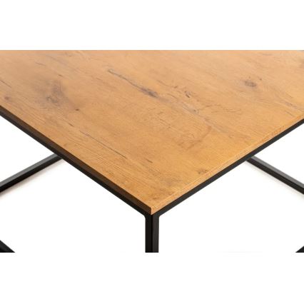 Kafijas galdiņš QUAD 50x80 cm melns/brūns