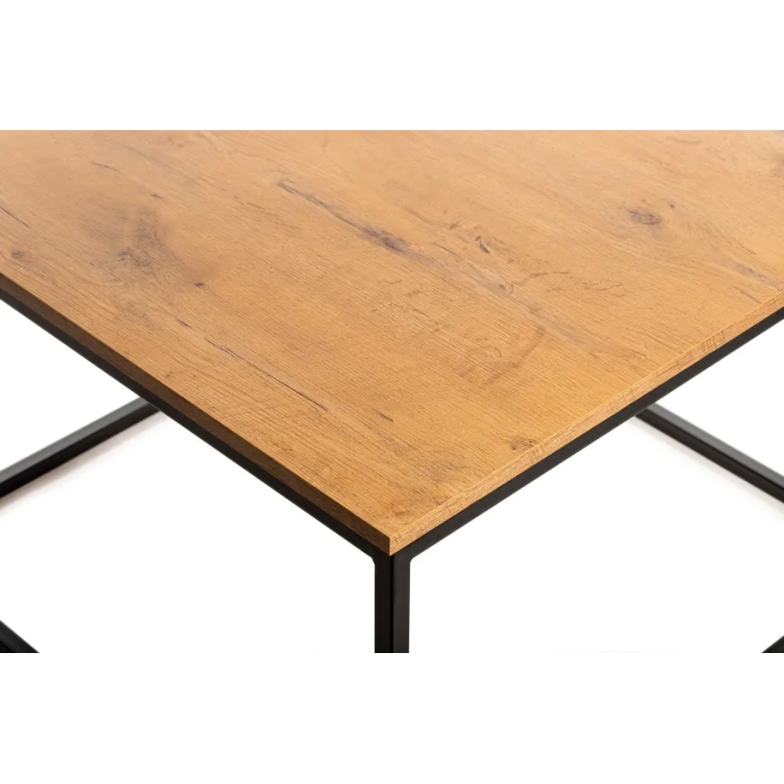 Kafijas galdiņš QUAD 50x80 cm melns/brūns