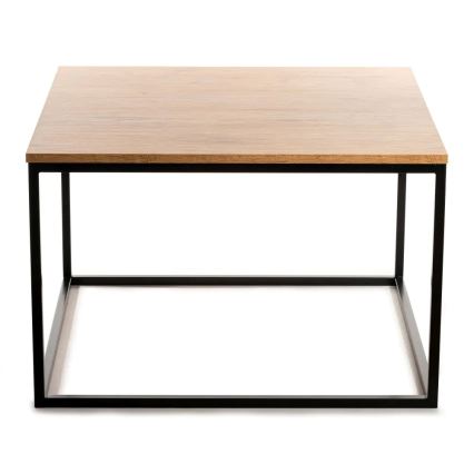 Kafijas galdiņš QUAD 50x80 cm melns/brūns
