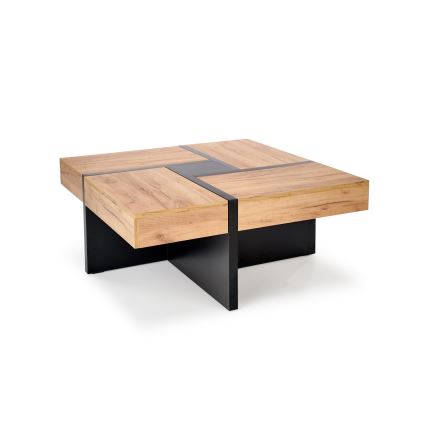 Kafijas galdiņš RADIX 100x100 cm melns/brūns