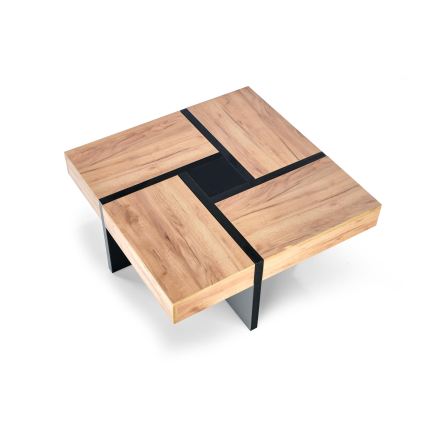 Kafijas galdiņš RADIX 100x100 cm melns/brūns