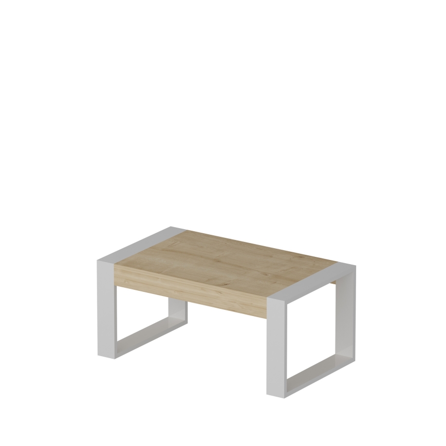 Kafijas galdiņš RETRO 40x90 cm balts/bēšs
