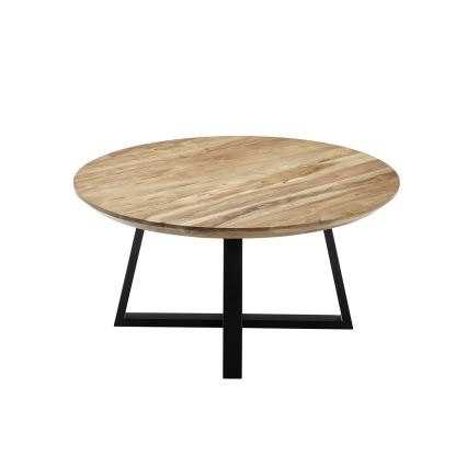 Kafijas galdiņš RIVA Ø 90 cm, akācijas koks/melna