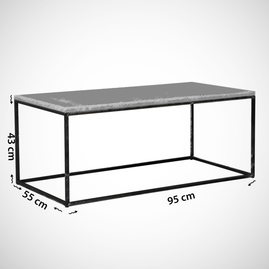 Kafijas galdiņš ROYAL 43x95 cm melns