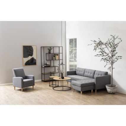 Kafijas galdiņš SARON, ozols/melns