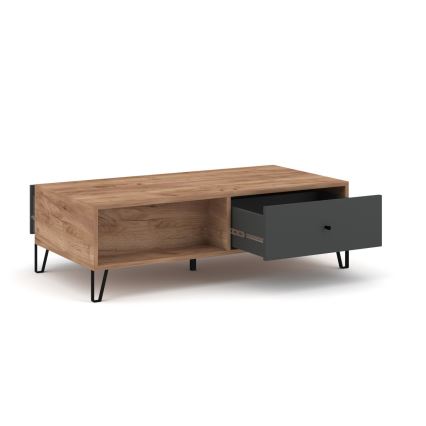 Kafijas galdiņš SULA ozols craft/melns