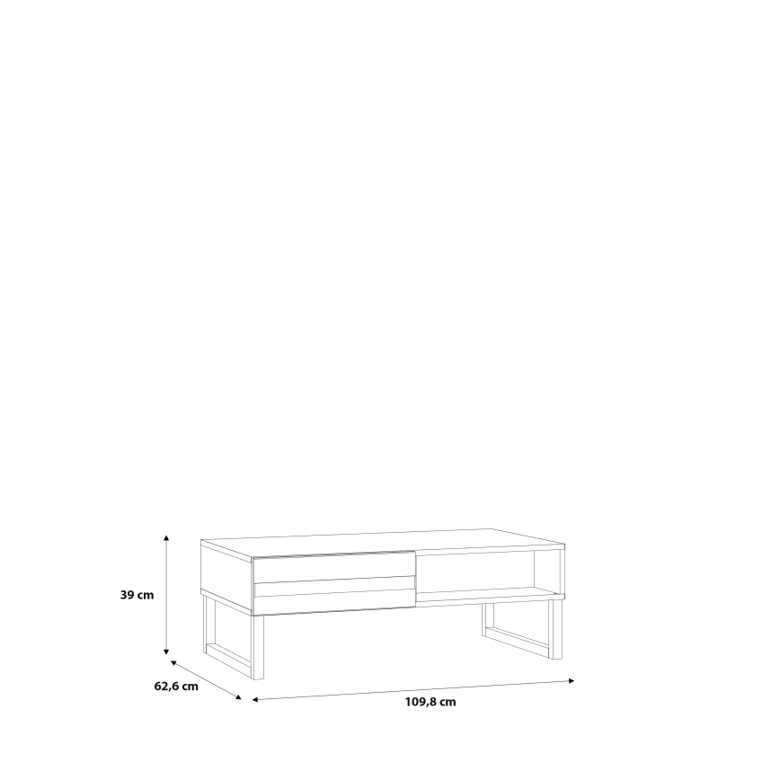 Kafijas galdiņš TARO, balts