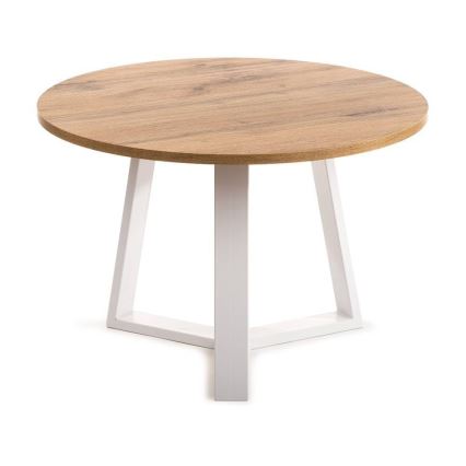 Kafijas galdiņš TRILEG 48x70 cm balts/brūns