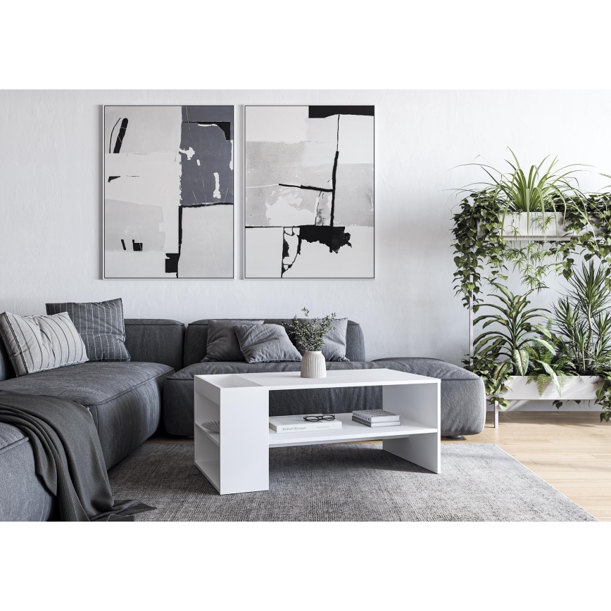 Kafijas galds BELA 100x42 cm balts