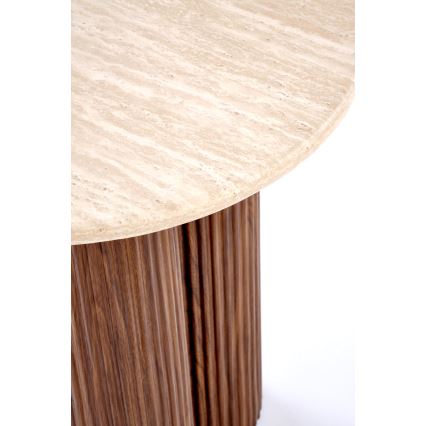 Kafijas galds CALDO Ø 50 cm brūns/bēšs