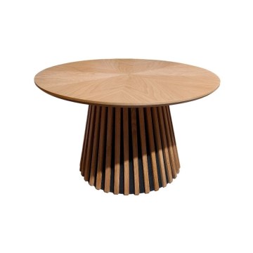 Kafijas galds CARINA, Ø 75 cm, ozols/melns