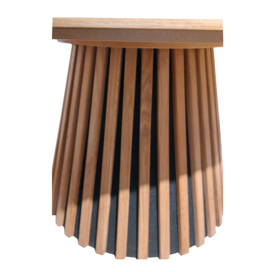 Kafijas galds CARINA, Ø 75 cm, ozols/melns