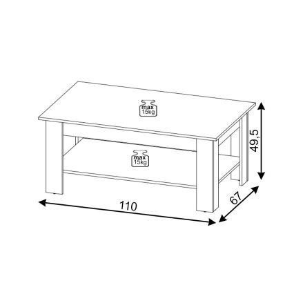 Kafijas galds COCO balts
