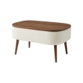 Kafijas galds FELPO 60x90 cm balts/valrieksts