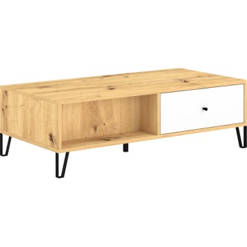 Kafijas galds SULA artisan ozols/balts