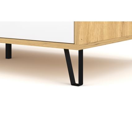 Kafijas galds SULA artisan ozols/balts