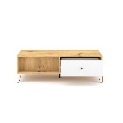 Kafijas galds SULA artisan ozols/balts