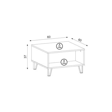 Kafijas galds SULA, Craft ozols