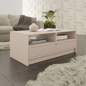 Kafijas galds TIRENO 40x100 cm bēšs