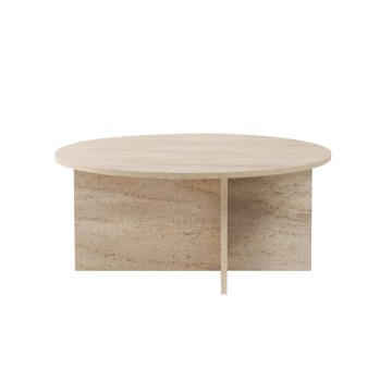 Kafijas galds VERUM, diametrs 90 cm, bēšs