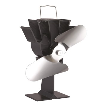 Kamīna ventilators 19,3x20,5 cm antracīta/spīdīgi hromēts