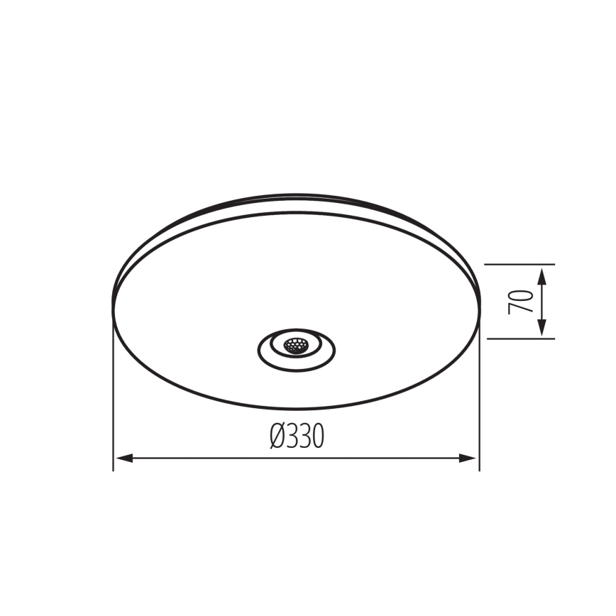 LED griestu lampa ar kustības un krēslas sensoru FOGLER LED/17W/230V Ø 33 cm