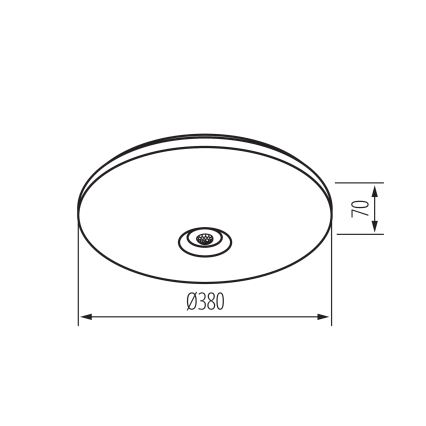FOGLER LED griestu lampa ar kustības un krēslas sensoru, 24W, 230V, Ø 38 cm