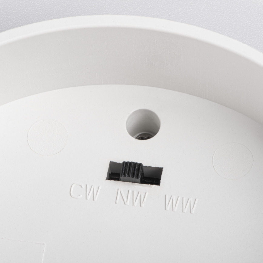 LED punktgaismeklis SONOR LED/6W/230V 3000/4000/5700K + LED/1,5W 2200K Ø 9 cm balts