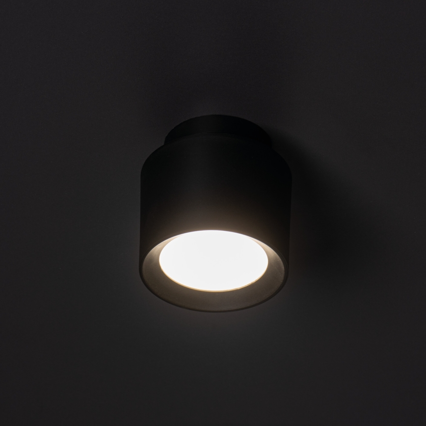 LED punktveida gaismeklis SONOR LED/6W/230V 3000/4000/5700K + LED/1,5W 2200K Ø 9 cm melns