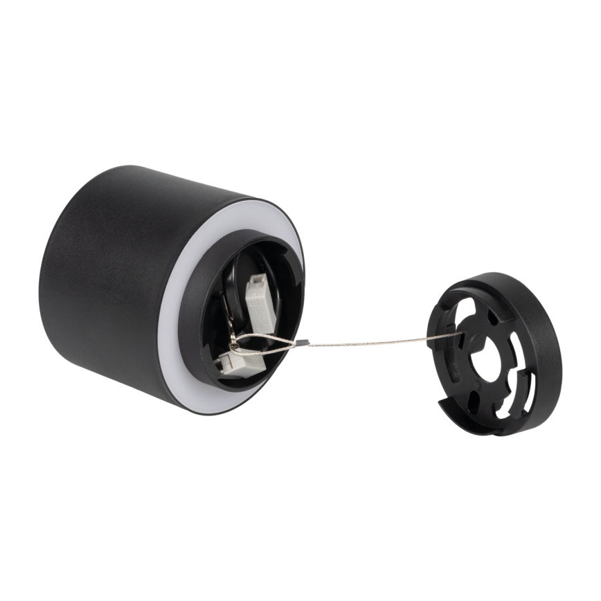 LED punktveida gaismeklis SONOR LED/6W/230V 3000/4000/5700K + LED/1,5W 2200K Ø 9 cm melns