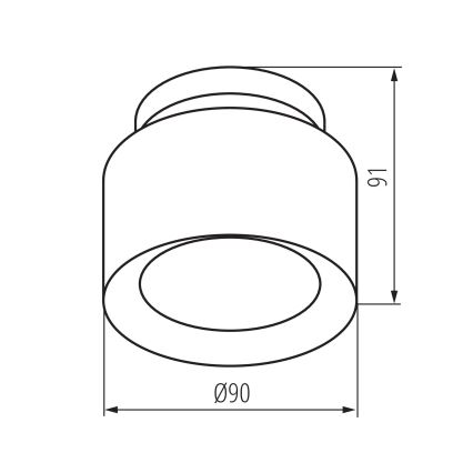 LED punktveida gaismeklis SONOR LED/6W/230V 3000/4000/5700K + LED/1,5W 2200K Ø 9 cm melns