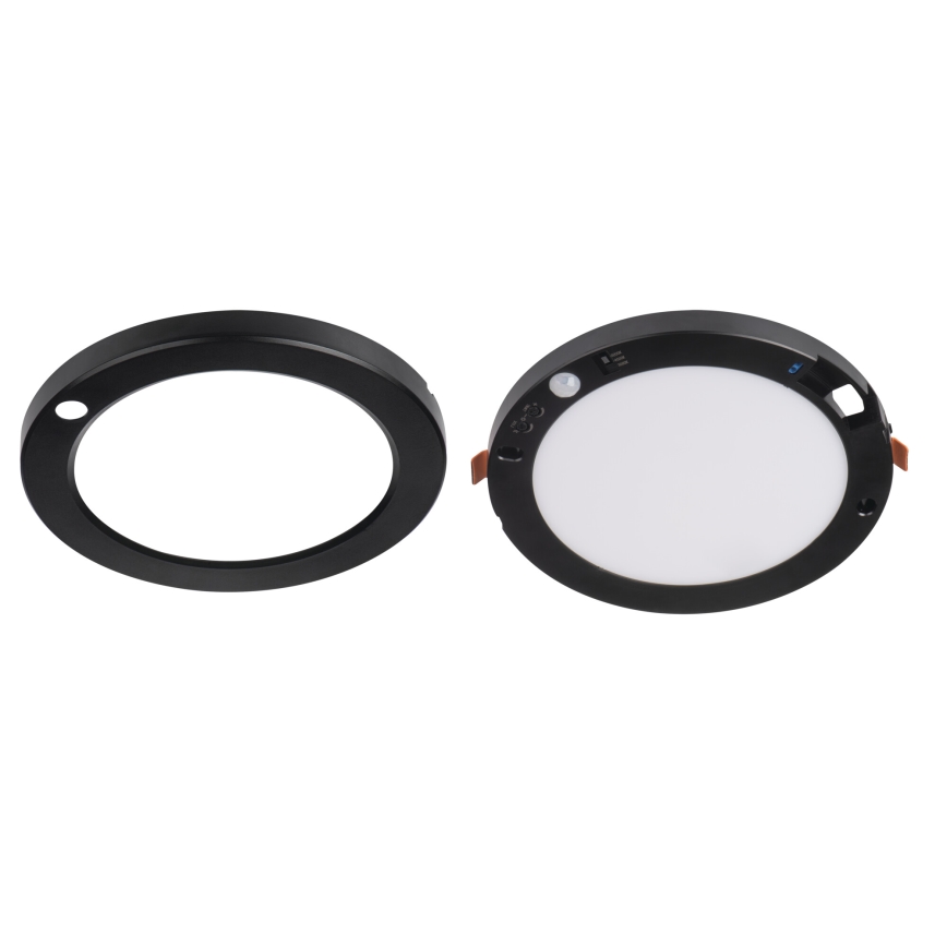 LED griestu/paneļu lampa ar kustības sensoru 2in1 ERGA LED/17W/230V 3000/4000/6500K melna