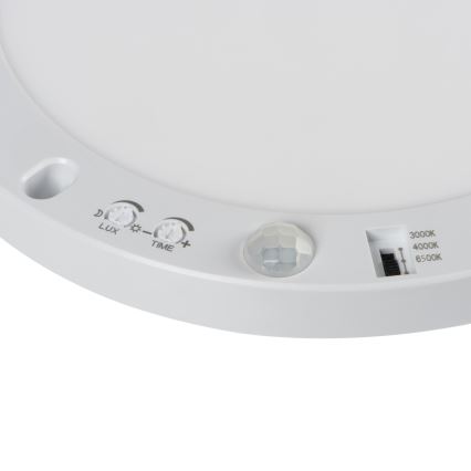 LED Griestu/iegremdējama lampa ar kustību sensoru 2in1 ERGA LED/17W/230V 3000/4000/6500K balta