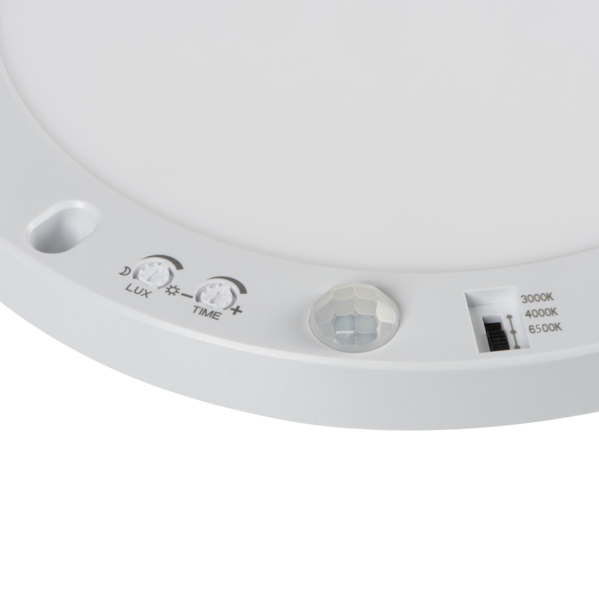 LED Griestu/iegremdējama lampa ar kustību sensoru 2in1 ERGA LED/17W/230V 3000/4000/6500K balta