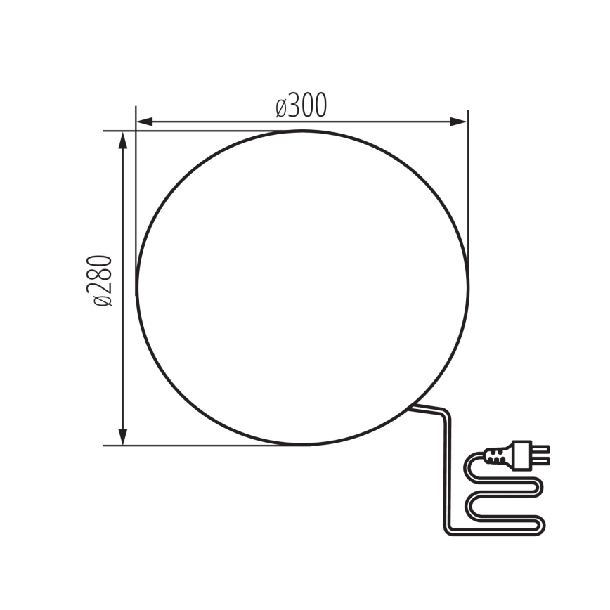 Āra lampa STONO 1xE27/25W/230V d. 30 cm IP65