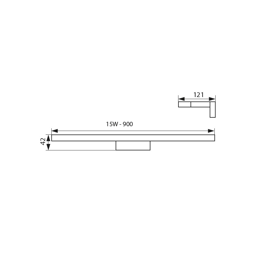 LED Vannas istabas spoguļa apgaismojums ASTEN LED/15W/230V IP44 spīdīgs hroms