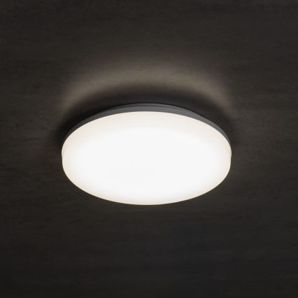 LED griestu gaismeklis ar kustības un krēslas sensoru VARSO LED/22/30W/230V 3000/4000/6500K Ø 33 cm IP54