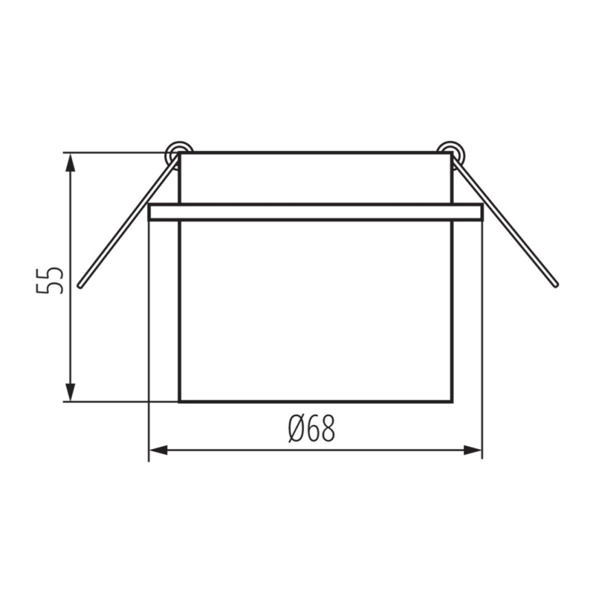 Iegremdējams starmetis SPAG GU10/35W melna/zelta