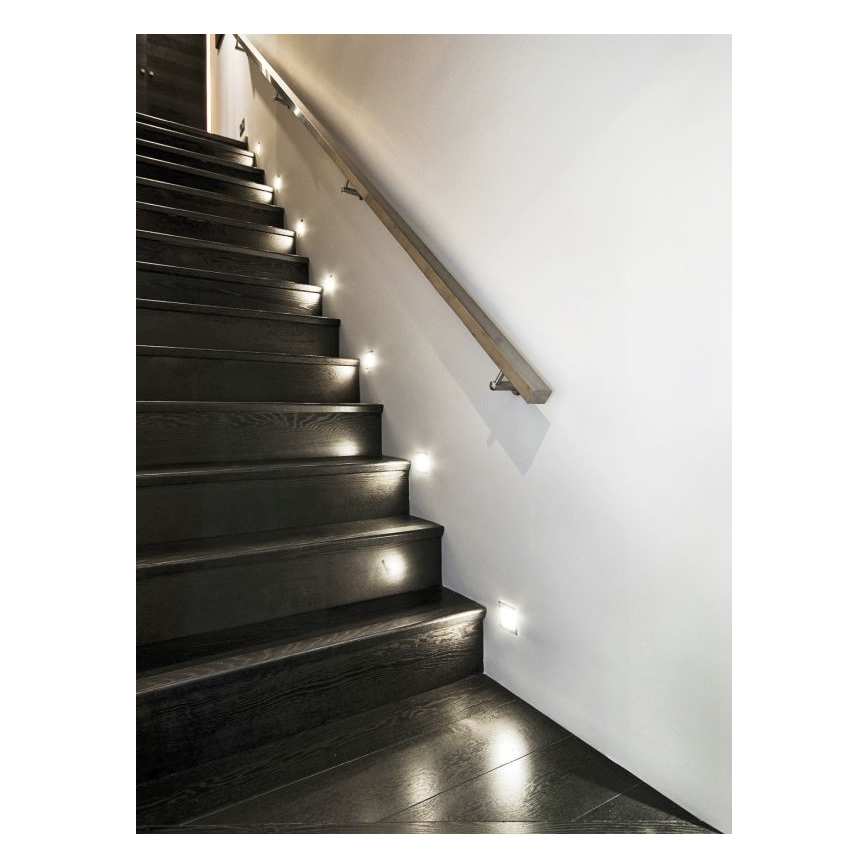 LED Kāpņu telpas gaismeklis APUS ar sensoru LED/0,8W/12V 3000K