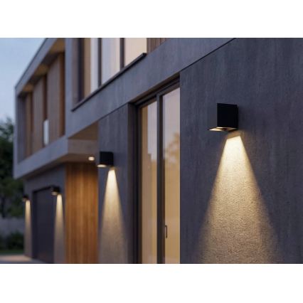LED saules sienas gaismeklis ar sensoru REKA LED/3W/3,7V 1800 mAh 3000/4000/6500K IP65 melns
