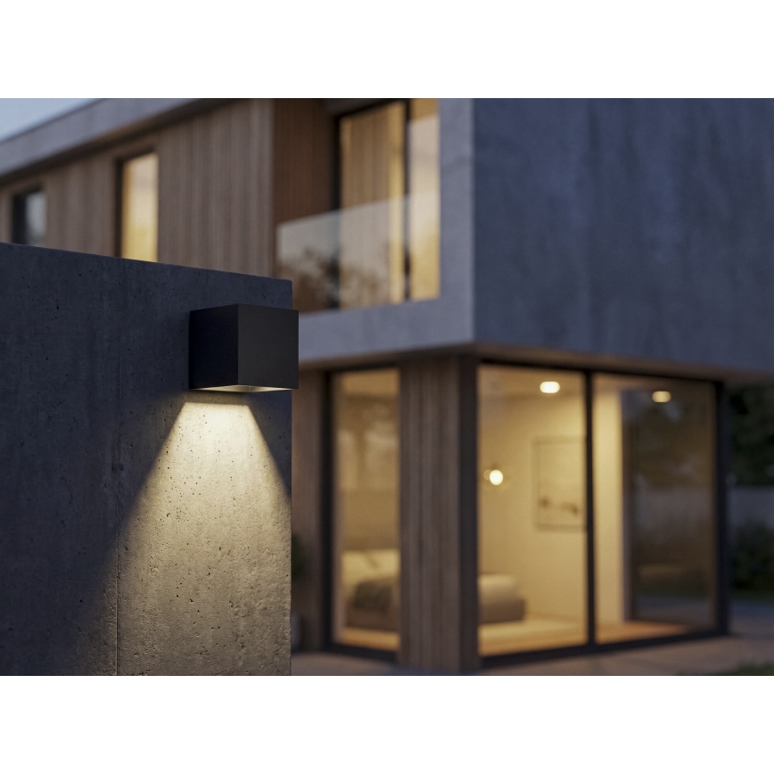LED saules sienas gaismeklis ar sensoru REKA LED/3W/3,7V 1800 mAh 3000/4000/6500K IP65 melns