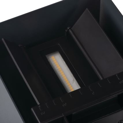 LED saules sienas gaismeklis ar sensoru REKA LED/3W/3,7V 1800 mAh 3000/4000/6500K IP65 melns