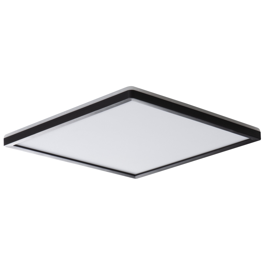 LED Vannas istabas griestu lampa AZPO LED/22W/230V 42x42 cm IP54 melna