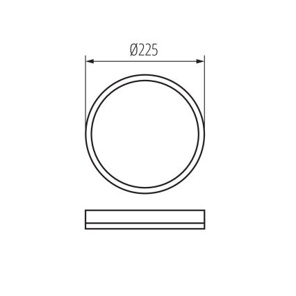 LED griestu gaismeklis AZPO LED/11,8W/230V 3000/4000/6000K Ø 22,5 cm IP54 balts